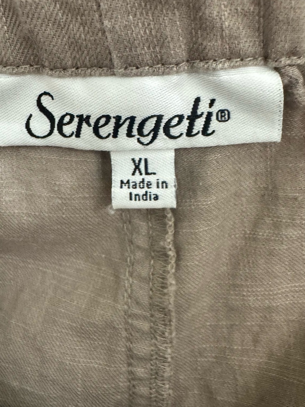Serengeti Cotton High Waist Shorts Taupe Brown XL  Coastal Grandma Gorpcore - Picture 8 of 10
